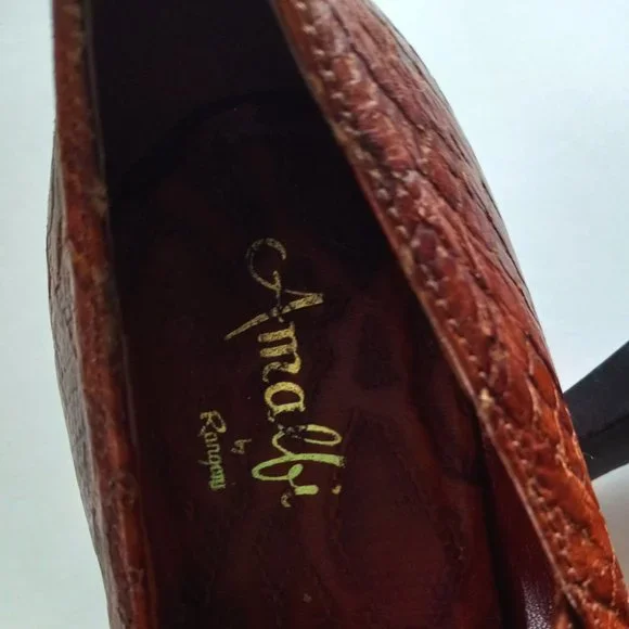 Amalfi By Rangoni All Leather Stappy Heel Size 10B - Picture 2 of 8